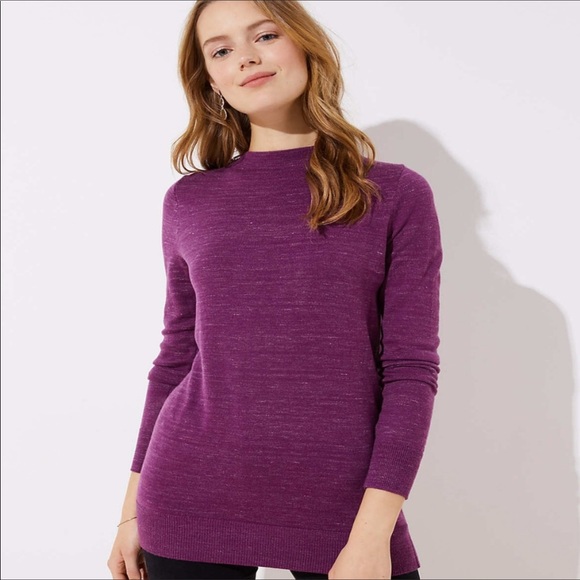 🆕 LOFT Heather Purple Sweater Tunic 💜 - Picture 2 of 5